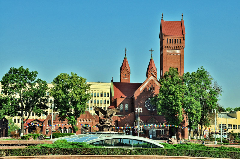 Church of Saints Simeon and Elena in Minsk (A red church)